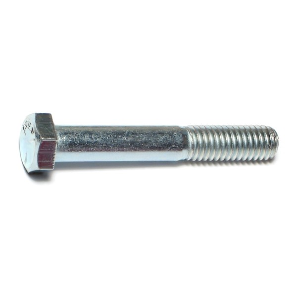 Midwest Fastener Grade 5, 3/8"-16 Hex Head Cap Screw, Zinc Plated Steel, 2-1/2 in L, 50 PK 00300